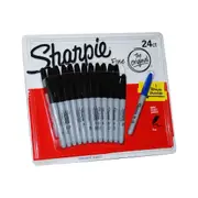 Sharpie Permanent Marker 24+1 Bold Fine Tip Quick Drying Original Black