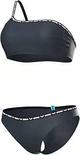 [arena] Women's Solid Single Shoulder Bikini Two Piece Swimsuit (Pack of 1)
