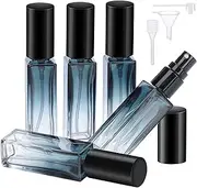Segbeauty Perfume Atomiser Glass, 5pcs Travel Perfume Refillable Bottle 10ml, Perfume Empty Bottles for Men and Women, Good for Party and Date, Gradient Blue