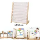 Wooden Bookcase Children Book Rack Storage Gift Kids Sling Bookshelf Display