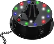 3 RPM Mirror Ball Motor Battery Powered Sound Control Electric Rotating Motor Mirror Reflection Ball Hanging Support for Disco Party Night Club Bar Holiday Party Weddings(Stage sound control light)