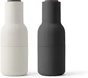 Menu Bottle Grinder with Walnut Lid 2-Piece Set, Ash/Carbon