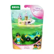 BRIO - 33359 Disney Princess Jasmine & Wagon | 2 Piece Toy Train for Kids Ages 3