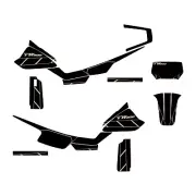 TW200 Graphic Kit Retro Black/Tan TW 200 Graphics 87-23