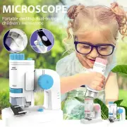 Lab Mini Pocket Handheld Microscope Kids Science Microscop 60-200 Magnifier