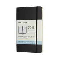 在飛比找樂天市場購物網優惠-【MOLESKINE】 2018年月間軟皮手帳-口袋型黑色