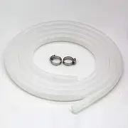 DIGITEN Home Brewing and Winemaking Silicone Tubing, 1/2 inch ID x 3/4 inch OD, 1/8 inch Wall - 10 ft, High Temp Food Grade Tube, Flexible Hose Pipe with Stainless Worm Gear Hose Clamps