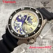 Titanium Case At 3.8 Crown Tandorio 41mm NH35 Men Watch Kagawa Dial Rubber Strap