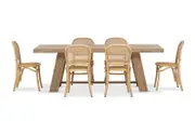 MALIK 7 Piece Dining Suite with Toulouse Dining Chairs