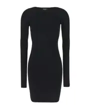 open-back fine-ribbed minidress IT40,IT44,IT42,XS Black