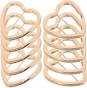 AUTSUPPL 30Pcs Heart Shaped Portable Key Rings Durable Split Key Chains for DIY Craft Projects for Attaching Pendants and Clasps Present for Graduates and More