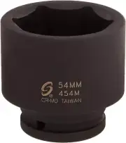 SUNEX TOOLS 454M 3/4-Inch Drive Standard 6 Point Metric Impact Socket 54-Mm