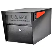 Mail Boss Black Mailbox Parcel Manager Locking Post-Mount High Security Lock