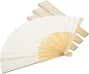 HAMPPLIES Pcs Chinese Style Folding Fan Bamboo Hand Fan Vintage Souvenir for Wedding Lightweight DIY Decorative for Outdoor Indoor
