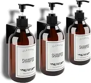 3PCS 16.9oz Wall-Mounted Shampoo Dispenser, No Drill Bathroom Shower Soap Dispenser, Shampoo and Conditioner Dispenser with Labels, for Home Bathroom