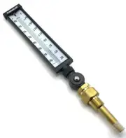 Weksler A935AF4 Adjust Angle Thermometer 3-1/2" Stem 30-180°F 9" Scale (6 Avail)