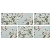 6PK Ashdene Elegant Rose 29cm Hardboard/Cork Placemat Table Mat Rectangle Mint