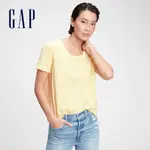 GAP 女裝 純棉短袖T恤-淡黃色(884314)