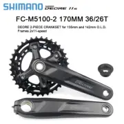 Shimano Deore FC-M5100-2 Crankset 170mm/175mm, 11-Speed, 36/26t, 96/64 BCD (OE)