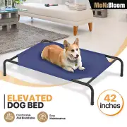 42" Elevated Cooling Dog Bed Portable Cots Waterproof Non-Slip w/Ventilated Mesh