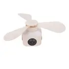 AU Small Portable USB Ceiling Fan With Light Remote Control Timer 4 Wind Speed