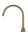 Meir Kitchen Laundry Gooseneck Tap Round High Rise Swivel Hob Spout Lustre Bronz
