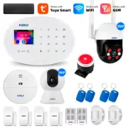 Tuya WIFI GSM Alarm System Smart Home APP Wireless Motion Door Sensor Camera Lot