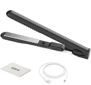 Travel Hair Straightener - Double-Purpose Hair Iron | Portable USB Plug-in Small Hair Curler Iron | 2-in-1 Small Curling Wand And Flat Iron Hair Straightener | Hair Straighteners For Woman And Man