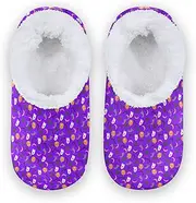[Caihoyu] Slipper for Kids Girls Boys Coral Fleece Non-Slip Spa Slippers House Shoes Bedroom Home Office Travel Yoga