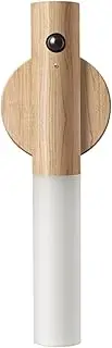 LANDGOO Motion Sensor Night Lights Magnet Body Sensor Hallway Night Lights Rechargeable Led Light Portable Stairway Night Lights Wooden Wall Sconce Battery Powered Cabinet Lights(White Ash Wood)