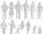 DS. DISTINCTIVE STYLE Unpainted Figures 1:24 Scale 24 Pieces Assorted Poses Miniature People for Architectural Layout Project G Scale Model Trains Railroads Home Bonsai Decor