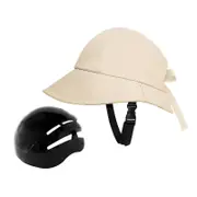 Bicycle Helmet Hat Shaped Helmet Fishing Hat Sun Hat Cyclist Helmet Hat Type Helmet Cap For Women's Cycle Everyday Wear Work Beige 58cm-60cm