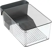 Dickly Small Turtle Tank Terrapin Breeding Box Scratch Resistant Enclosure Reptile Habitat Turtle Aquarium for Crabs Small Reptiles, Black