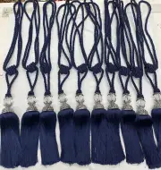 Set Of 10 Drapery Curtain Tie Back Tassel - Navy Blue