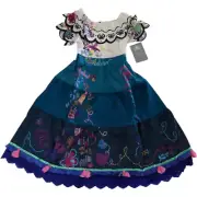 Disney Store Encanto Kids' Mirabel Madrigal Costume Deluxe Dress 7/8 Girls NWT