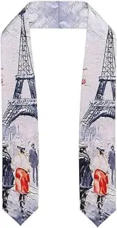 [EdWal] Paris City Tree Eiffel Tower Art print Graduation Stole and Sash Class for Unisex Adult Honor Stole Honor Stole of 2025