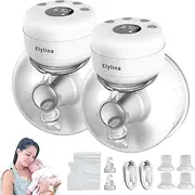 Breast Pump for Working Mom Hands Free Breast Pump for Full-time Mom Wearable for First-time Electric During Working or Traveling or Do Housework, 21/24/27mm Flange, S21