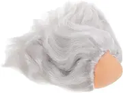 FRCOLOR White Balding Wig for Adults Halloween Costume Accessory Unisex Funny Party Wig Durable Synthetic Hair for Multiple Seasons for Grandpa Costumes
