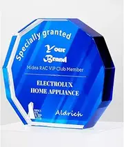 Personalized Ten-Sided Crystal Trophy - Unique Awards for Champions, Second Place, and Third Place - Colorful Medals for Recognition