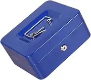 CAXUSD 1Pc Box Cash Box with Key Lock Portable Fireproof Storage Container for Home Office and School Removable and Interior Cash Tray for Organizing Coins and Valuables Design