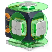 CIGMAN CM-S02 4x360° Green Cross Line Laser Level Self-Leveling Remote Control 2600mAh Li-ion Battery Type-C Charging IP