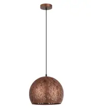Botanica Bohemian Embossed Dome Shape Pendant Light Coffee