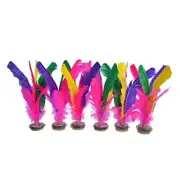 6 Pack Kick Shuttlecock Chinese Jianzi Colorful Feather Foot Sports Outdoor