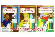 3 Beaver Kid's Activity Book Travel Disney Pinocchio Rapunzel Hansel Gretel Lot