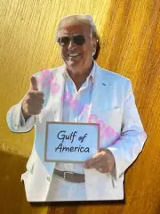 3" DONALD TRUMP GULF OF AMERICA ART ONE OF A KIND WATERPROOF STICKER DECAL