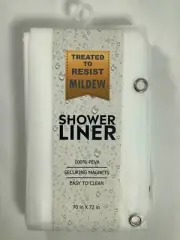 Mildew Resistant Easy To Clean Shower Liner 70"x72” Sultans Linens NEW! NIB