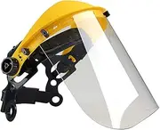 Oregon Browguard & Clear Breathable Visor Combination PPE, Adjustable Safety Face Shield Attached to a Head Guard Delivering Face and Eye Protection, For Forestry, Gardening, Loggers, DIY, One Size