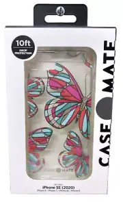 New Case-Mate Hard Case for iPhone SE (3rd Gen), iPhone 8, 7, 6S - Butterflies
