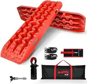 X-Bull Hitch Receiver 5T Recovery Receiver With 2Pcs Recovery Tracks Boards Gen3.0 Red