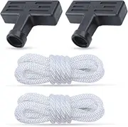 Tool Accessories 2 x Recoil Starter Pull Handle Grip & Rope Kit for Compatible with Honda GX160 GX200 GX120 GX110 Engine Motor Trimmer Brush Cutter 28461-ZH8-013